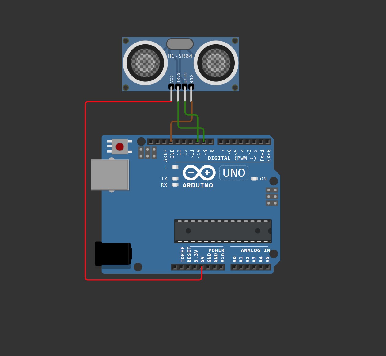 HC-SR04 Arduino Schema